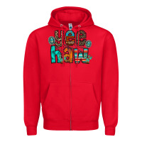 Red yee haw Zipper Hoodie - RacoonDesign