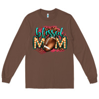 Chestnut blessed american football mom lightbulb letters Long Sleeve Tee - OliviaCreatesArt
