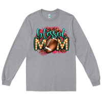 Heather Grey blessed american football mom lightbulb letters Long Sleeve Tee - OliviaCreatesArt
