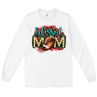 White blessed american football mom lightbulb letters Long Sleeve Tee - OliviaCreatesArt