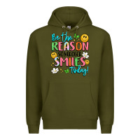 Army Green be the reason someone smiles today Premium Hoodie - LillyAllenDesigns