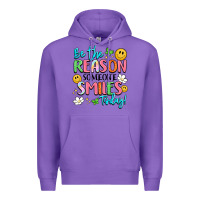 Purple be the reason someone smiles today Premium Hoodie - LillyAllenDesigns
