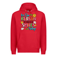 Red be the reason someone smiles today Premium Hoodie - LillyAllenDesigns