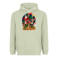 Matcha Christmas  camel with Santa Heavyweight Hoodie - BarkalooDesign