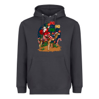 Smoke Christmas  camel with Santa Heavyweight Hoodie - BarkalooDesign