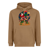 Toasted Coconut Christmas  camel with Santa Heavyweight Hoodie - BarkalooDesign
