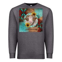 Charcoal Heather western merino Premium Sweatshirt - BarkalooDesign