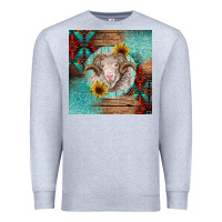 Heather Grey western merino Premium Sweatshirt - BarkalooDesign