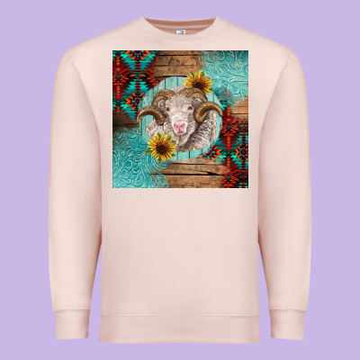 Western Merino Premium Sweatshirt Designed By Barkaloodesign