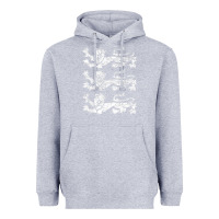 Heather Grey Retro Three England Lions Vintage Souvenir Heavyweight Hoodie - trangStudio