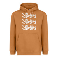 Meerkat Retro Three England Lions Vintage Souvenir Heavyweight Hoodie - trangStudio