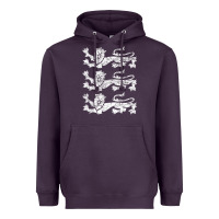 Plum Retro Three England Lions Vintage Souvenir Heavyweight Hoodie - trangStudio