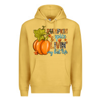 Antique Gold Pumpkin spice and livin' my best life Premium Hoodie - RanaPortraitStore