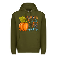 Army Green Pumpkin spice and livin' my best life Premium Hoodie - RanaPortraitStore