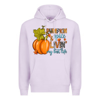 Lilac Pumpkin spice and livin' my best life Premium Hoodie - RanaPortraitStore