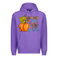 Purple Pumpkin spice and livin' my best life Premium Hoodie - RanaPortraitStore