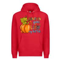 Red Pumpkin spice and livin' my best life Premium Hoodie - RanaPortraitStore