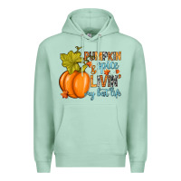 Seafoam Pumpkin spice and livin' my best life Premium Hoodie - RanaPortraitStore