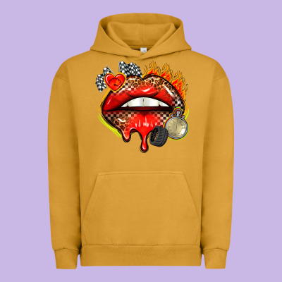 Race Lips Urban Hoodie Designed By Adodesignshop