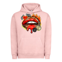 Pigment Salmon race lips Urban Hoodie - AdoDesignShop