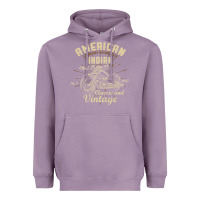 Lavender Retro Vintage American Motorcycle Indian for Old Biker Heavyweight Hoodie - trangStudio