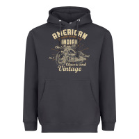 Smoke Retro Vintage American Motorcycle Indian for Old Biker Heavyweight Hoodie - trangStudio
