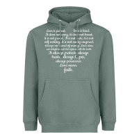 Sage Love is patient Love is Kind 1 Corinthians 1348 Heavyweight Hoodie - trangStudio