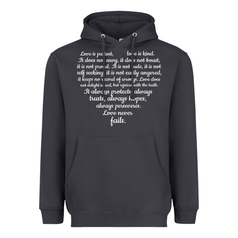 Love Is Patient Love Is Kind 1 Corinthians 1348 Heavyweight Hoodie by trangStudio | Teevron