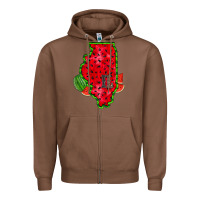 Chestnut illinois watermelon Zipper Hoodie - RacoonDesign
