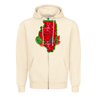 Sandshell illinois watermelon Zipper Hoodie - RacoonDesign