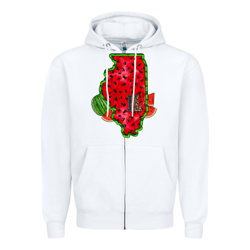 Illinois Watermelon Zipper Hoodie by RacoonDesign | Teevron