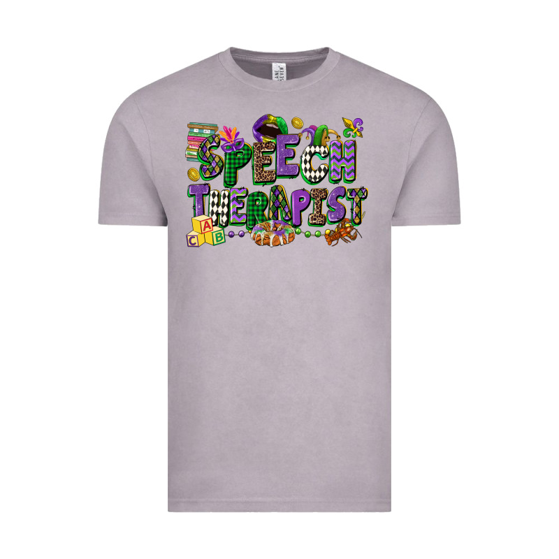 Speech Therapist Mardi Gras Cowgirl Vintage Tee by CowGirlArtShop | Teevron