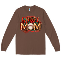Chestnut blessed baseball mom lightbulb letters Long Sleeve Tee - OliviaCreatesArt