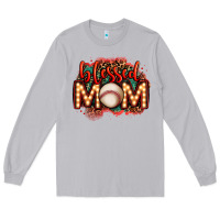 Moon Dust blessed baseball mom lightbulb letters Long Sleeve Tee - OliviaCreatesArt