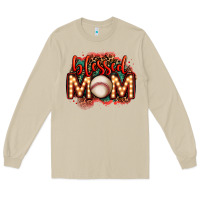 Mushroom blessed baseball mom lightbulb letters Long Sleeve Tee - OliviaCreatesArt