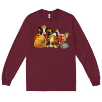Burgundy Cows With Sunflower Headbands Long Sleeve Tee - Jasminsmagicworld
