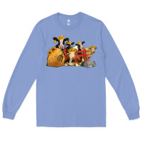 Colony Blue Cows With Sunflower Headbands Long Sleeve Tee - Jasminsmagicworld