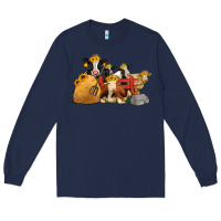 Navy Cows With Sunflower Headbands Long Sleeve Tee - Jasminsmagicworld
