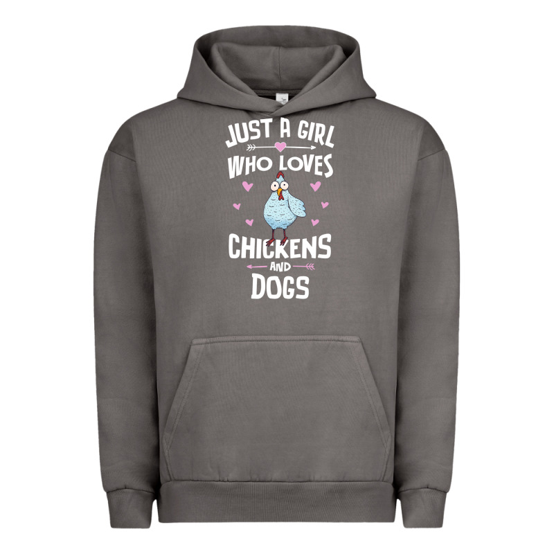Just A Girl Who Loves Chickens And Dogs Gift Women Urban Hoodie by trangStudio | Teevron