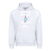 White Just A Girl Who Loves Chickens And Dogs Gift Women Urban Hoodie - trangStudio