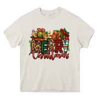 Cream merry Christmas Heavy Core Tee - Jasminsmagicworld