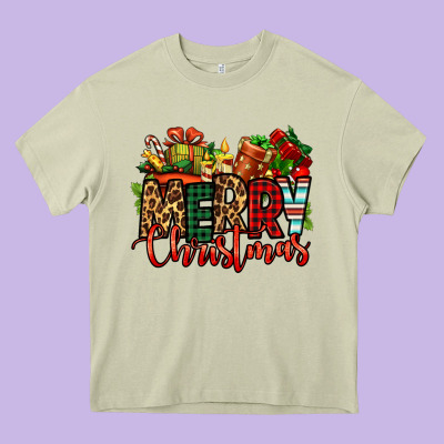 Merry Christmas Heavy Core Tee Designed By Jasminsmagicworld