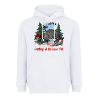 White greetings of the season y'all with armadillo Heavyweight Hoodie - BarkalooDesign