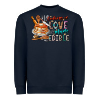 Navy cooking is love made edible Heavyweight Sweatshirt - CowhideDigitalArt