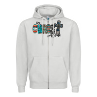 Dove Grey in christ alone Zipper Hoodie - RacoonDesign