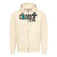 Sandshell in christ alone Zipper Hoodie - RacoonDesign