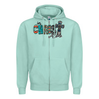Seafoam in christ alone Zipper Hoodie - RacoonDesign