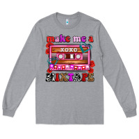 Heather Grey make me a mixtape olivia Long Sleeve Tee - OliviaCreatesArt
