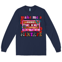 Navy make me a mixtape olivia Long Sleeve Tee - OliviaCreatesArt