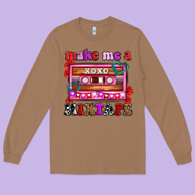 Make Me A Mixtape Olivia Long Sleeve Tee Designed By Oliviacreatesart